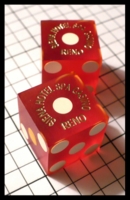 Dice : Dice - Casino Dice - Siena Hotel and Spa Reno Red Clear with Gold Logo - SK Collection buy Nov 2010